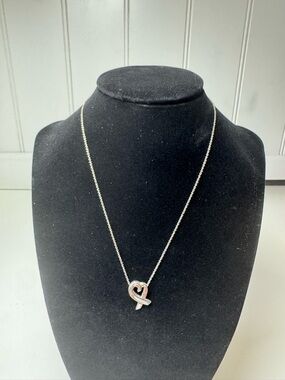 Tiffany & Co Women’s Silver Loving Heart Pendant Necklace Paloma Picasso 925